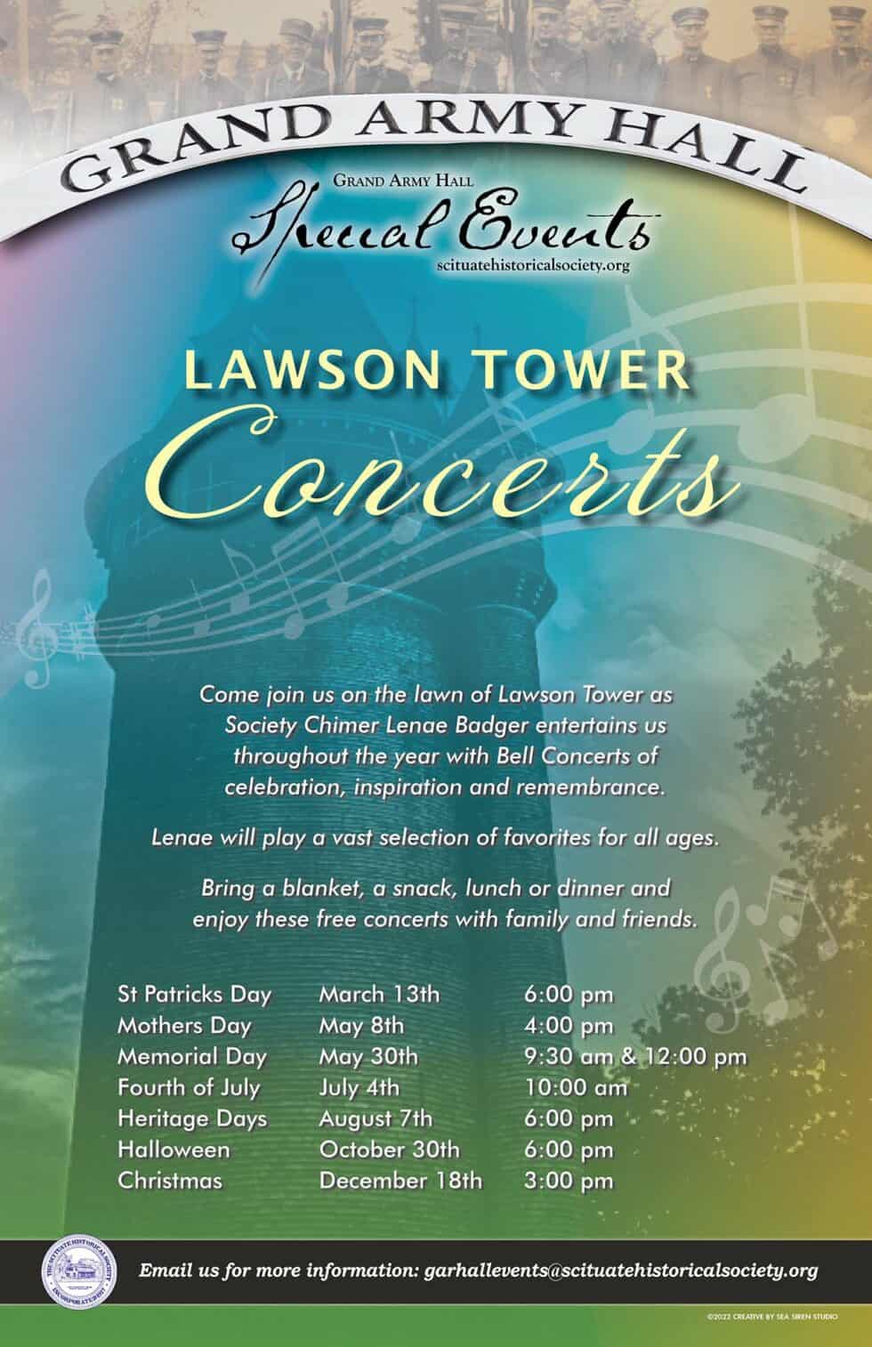 Lawson Tower Concert Scituate Historical Society