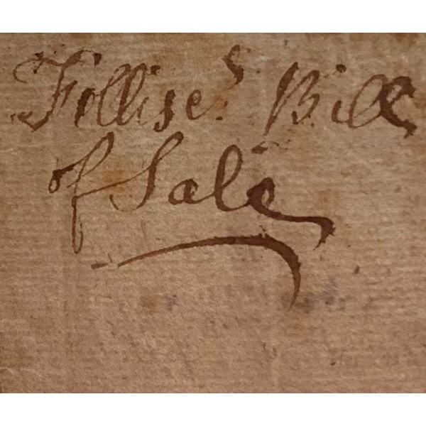 Bill of Sale for Fillis, an Enslaved Girl, from Seth Turner to David Stockbridge