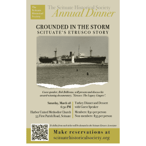 2026 Scituate Historical Society Annual Dinner - March 28 at 6:30 PM