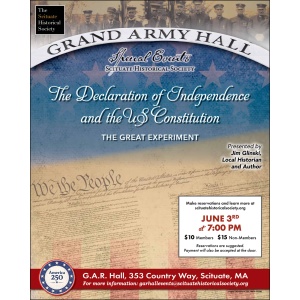 The Declaration of Independence and the US Constitution - June 3 at 7 PM
