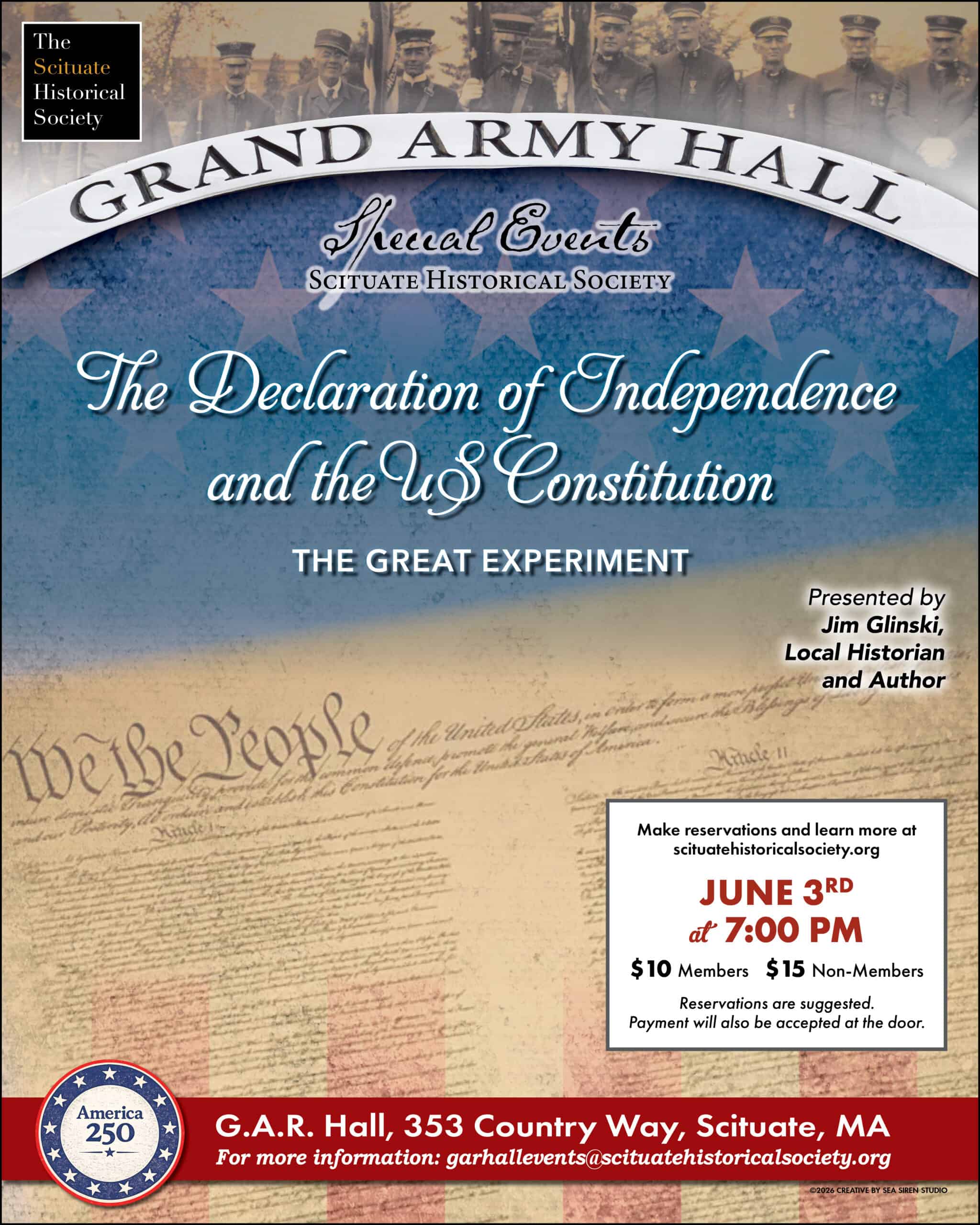 The Declaration of Independence and the US Constitution - June 3 at 7 PM